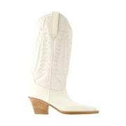 Leather boots Paris Texas , White , Dames