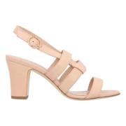 Leather sandals Manolo Blahnik , Beige , Dames