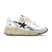 Metallic Panel Lace-Up Sneakers Golden Goose , White , Dames