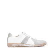 Witte Sneakers met Verfspat Detail Maison Margiela , White , Heren