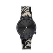 Zwarte Roestvrijstalen Quartz Unisex Horloge Komono , Black , Unisex