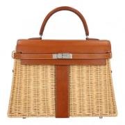 Pre-owned Leather handbags Hermès Vintage , Brown , Dames