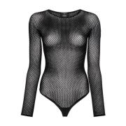 Zwarte Web Bodysuit Wardrobe.nyc , Black , Dames