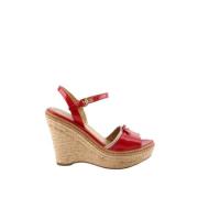 Pre-owned Canvas espadrilles Prada Vintage , Red , Dames