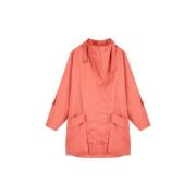 Katoenen Korte Kimono met Lange Mouwen Isabel Marant , Orange , Dames