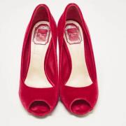 Pre-owned Velvet heels Dior Vintage , Red , Dames