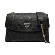 Convertible Crossbody Flap Tas Zwart Guess , Black , Dames