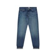 Regular Tapered Jeans Blauw Donkere Wassing Edwin , Blue , Heren