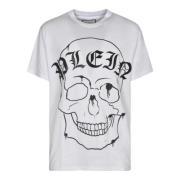 Witte T-shirts en Polos Philipp Plein , White , Heren