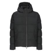 Gewatteerd donsjack met capuchon Herno , Black , Heren