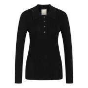 Merino Wol Gebreide Trui Heartmade , Black , Dames