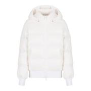 Gewatteerde witte jas met capuchon Armani Exchange , White , Dames