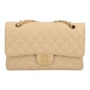 Pre-owned Leather crossbody-bags Chanel Vintage , Beige , Dames