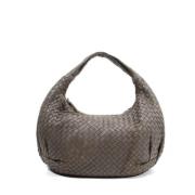 Pre-owned Leather shoulder-bags Bottega Veneta Vintage , Gray , Dames