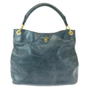 Pre-owned Leather prada-bags Prada Vintage , Blue , Dames