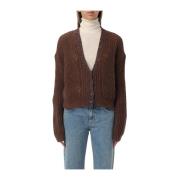 Lurex Cardigan Liu Jo , Brown , Dames