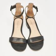 Pre-owned Leather sandals Gianvito Rossi Pre-owned , Black , Dames