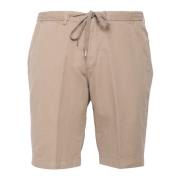 Beige Linnen en Katoenen Bermuda Shorts Briglia , Brown , Heren