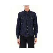 Denim blouse met strik Liu Jo , Blue , Dames