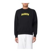 Bedrukte Crewneck Sweatshirt Barrow , Black , Heren