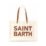 Pluche witte tas met zachte details MC2 Saint Barth , Beige , Dames