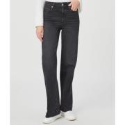 Zwarte Denim Jeans met Ritssluiting Paige , Black , Dames