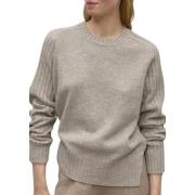 Ronde Gebreide Vrouw Donker Zand Melange Ecoalf , Gray , Dames