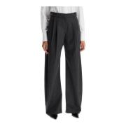 Heren Stretch Wol Maatwerk Broek Brunello Cucinelli , Gray , Dames