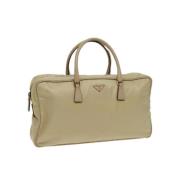 Pre-owned Nylon handbags Prada Vintage , Beige , Dames