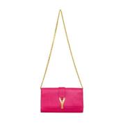 Pre-owned Leather shoulder-bags Yves Saint Laurent Vintage , Pink , Da...