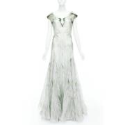 Pre-owned Silk dresses Alexander McQueen Pre-owned , White , Dames