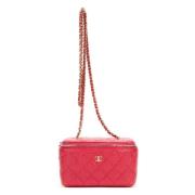 Pre-owned Leather chanel-bags Chanel Vintage , Red , Dames