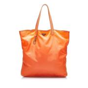 Pre-owned Nylon totes Prada Vintage , Orange , Dames