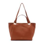 Bruin Leren Shopper Tas Oliver Coccinelle , Brown , Dames