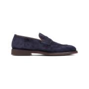 Blauwe Suède Loafer Schoenen Brunello Cucinelli , Blue , Heren