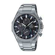 Stalen Quartz Horloge, Zwarte Kast, Zilveren Band Casio , Gray , Heren