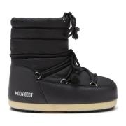 Zwarte Nylon Lichtgewicht Laarzen Moon Boot , Black , Heren