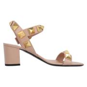 Leather sandals Valentino , Beige , Dames