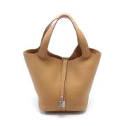 Pre-owned Leather handbags Hermès Vintage , Brown , Dames