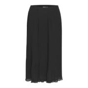 Elegante Geplooide Zwarte Rok Saint Tropez , Black , Dames