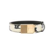 Slangenprint Schuifgesp Leren Riem Khaite , Multicolor , Dames