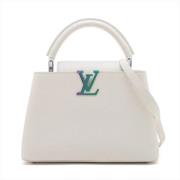 Pre-owned Leather handbags Louis Vuitton Vintage , White , Dames