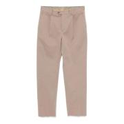 Bruine Katoenen Twill Broek Slim Fit Etro , Beige , Heren