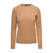 Juliana Lange Mouw Pullover Polo Ralph Lauren , Beige , Dames