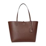 Grote dubbelzijdige imitatieleren tas Ralph Lauren , Brown , Dames