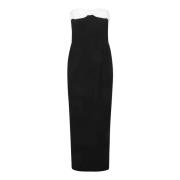 Zwarte Polyester Jurk Collectie The New Arrivals Ilkyaz Ozel , Black ,...