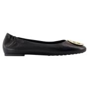 Leather flats Tory Burch , Black , Dames