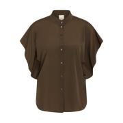 Elegante Metra Shirt in Earth Heartmade , Green , Dames