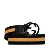 Pre-owned Canvas belts Gucci Vintage , Black , Dames