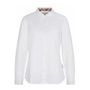 Elegante Oxford Katoenen Overhemd met Vrouwelijke Details Barbour , Wh...